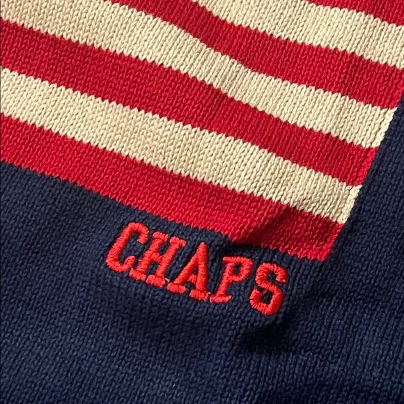 Chaps Ralph Lauren American Flag USA Crew Sweater new Navy Blue Mens Size XL - Picture 3 of 13